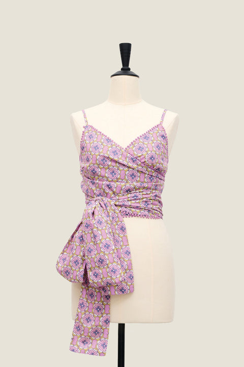 Wrap Around Top - Paper Petals Lavender