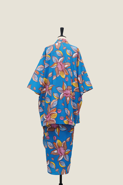 Kimono Kebaya & Sarong Set - Oolong Blue