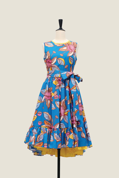 Frilly Frills Frock - Oolong Blue