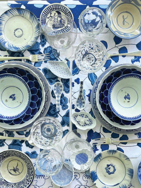 Blue & White Placemats - Kaya Magnolia