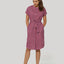 Shirt Dress Mandarin Collar - Love Lattice Strawberries