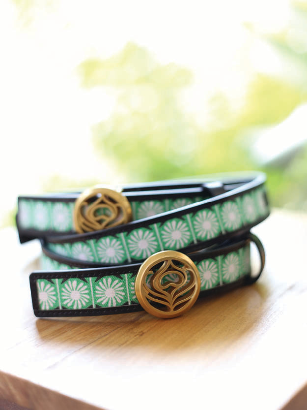 LEATHER BELT - Willow Wishes Emerald