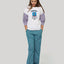 Baseball Top Embroidery - Love Lattice IIi Wine