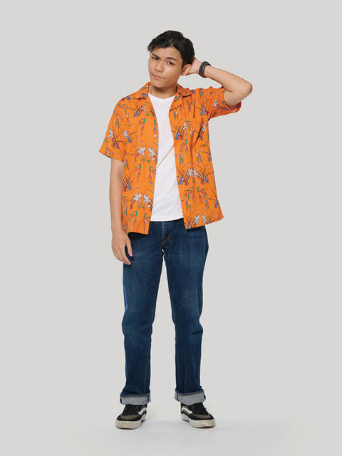 Men's Shirt - Wild Grass Orange