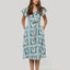 50's Wrap Dress - Tropical Lace Peach