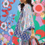 Reversible Kimono - Diamond's & Flowers Blue