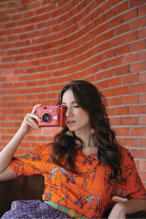 Parrot Dress - Wild Grass Orange