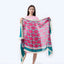 Wool Shawl Cloud 9 Bright Pink & Green