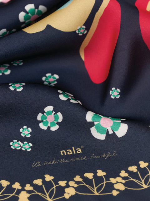 Dare To Bloom Dark Blue Scarf