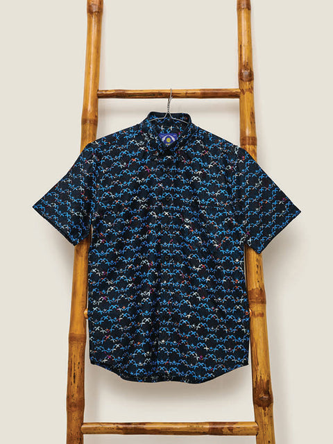 Men's Batik Shirt - Ixora