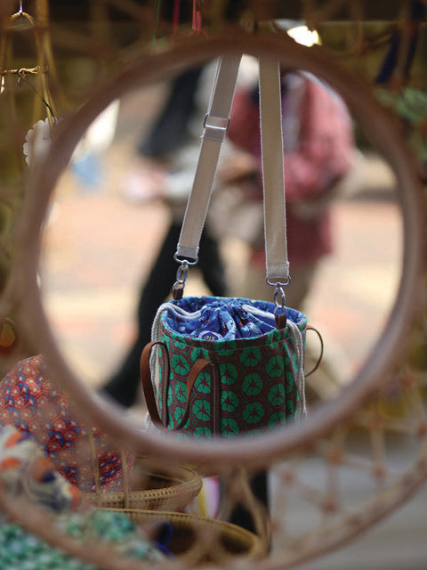 Basket Bag - Gingko Emerald