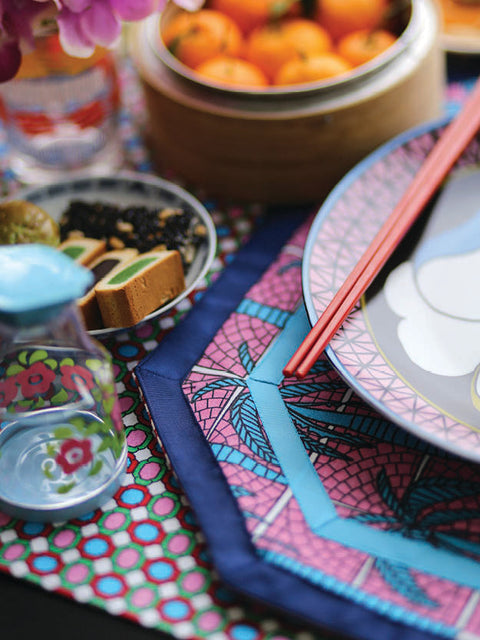 Kasturi Placemat-Palm Blue