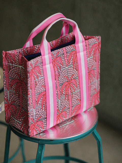 Kasturi Shopper Bag Small - Palm Pink