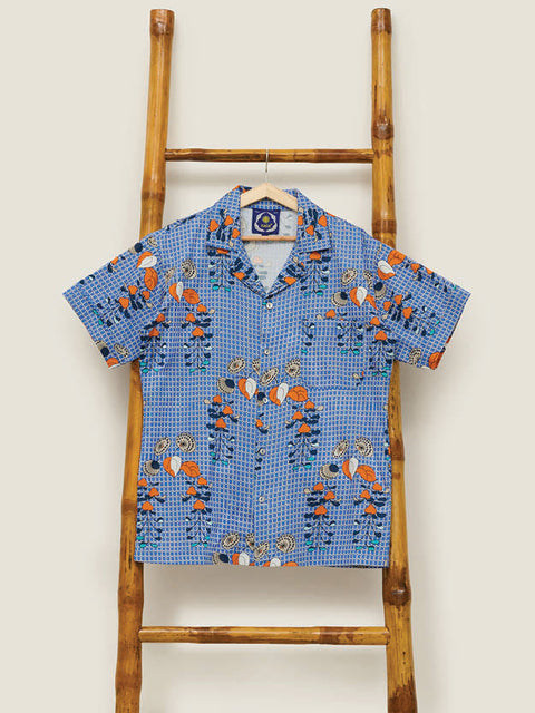 Men's Shirt - Willow Roses Blue