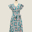 50's Wrap Dress - Tropical Lace Peach
