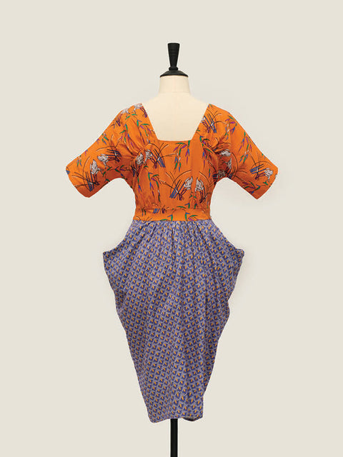 Parrot Dress - Wild Grass Orange