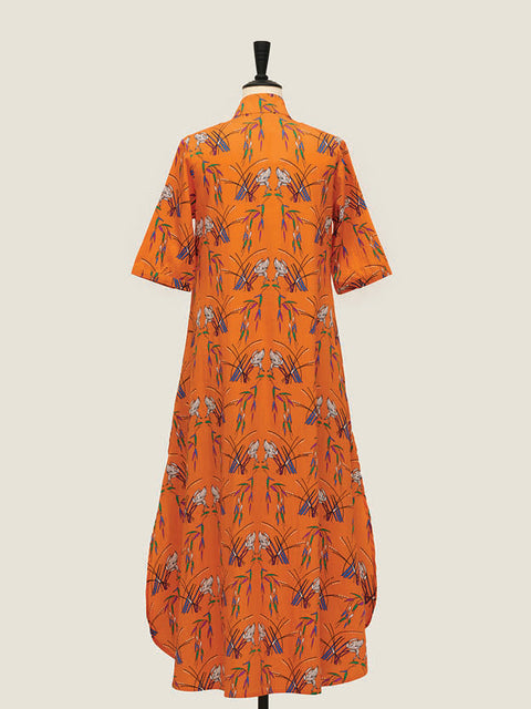 Maxi Shirt Dress - Wild Grass Orange