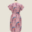 Shirt Dress Mandarin Collar - Willow Roses Pink