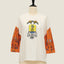 Baseball Top Embroidery - Wild Grass Orange