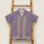 Men Shirt With Embroidery - Love Lattice IIi Wine