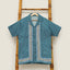 Men Shirt With Embroidery - Love Lattice IIi Grass