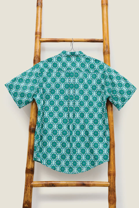 Men's Shirt - Paper Petals Celadon