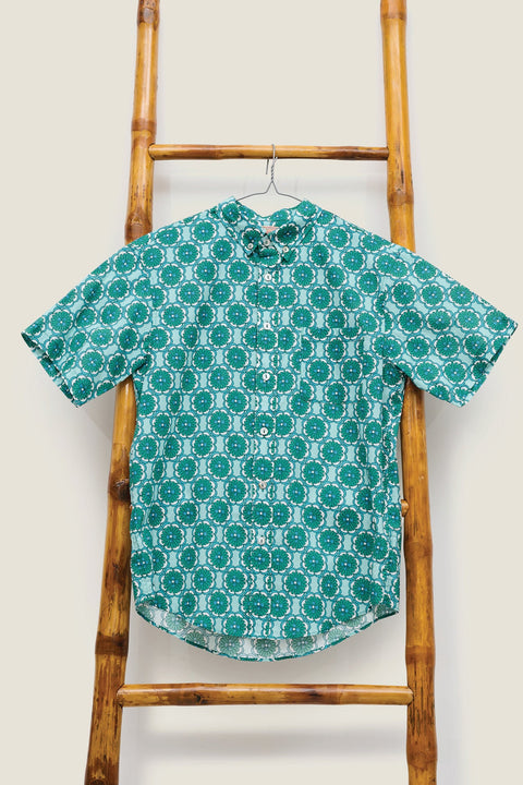 Men's Shirt - Paper Petals Celadon