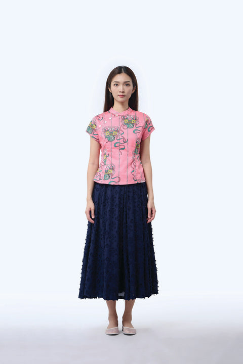 50’s Skirt - Blue Blossom