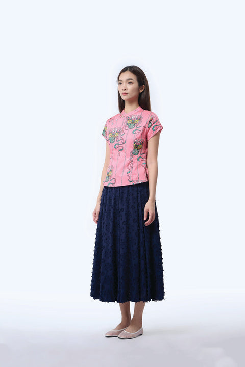 50’s Skirt - Blue Blossom