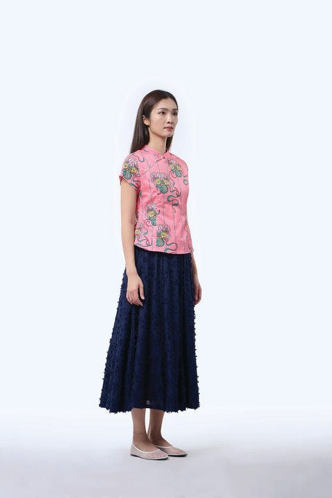 50’s Skirt - Blue Blossom