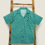 Men's Shirt - Diamond & Flower Blue