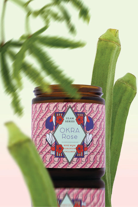 Scented Candle Ulam Series - Okra Rose