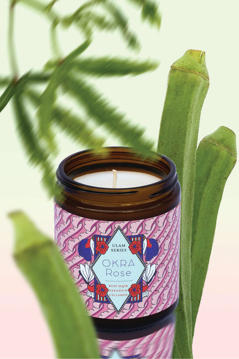 Scented Candle Ulam Series - Okra Rose