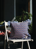 Square Ruffle Pillow - Willow Wishes Blue