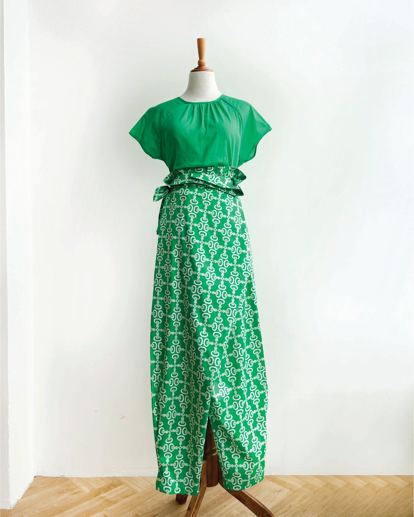 NARELLE'S TROUSERS - Crepe Ginger Mint