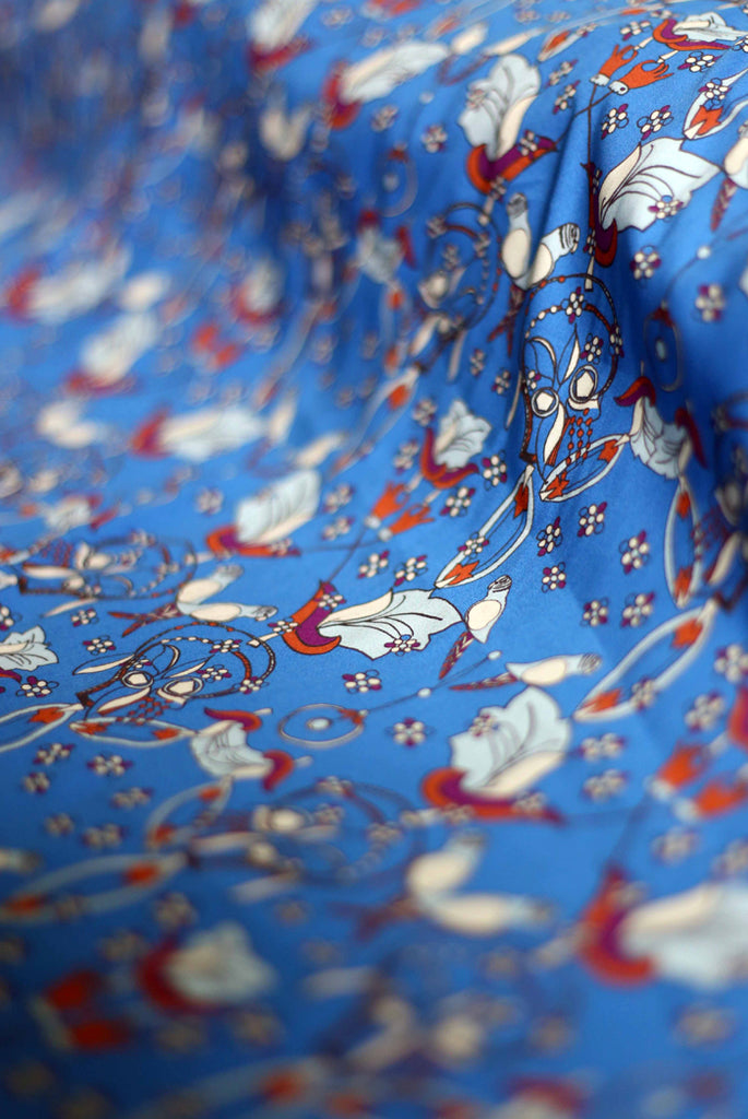 Fabric - Parrot Blue