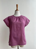 LIGHT AND EASY TOP - Burgundy Cotton Voile