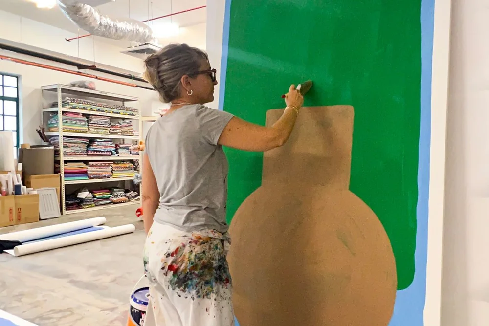 The skirt that thinks it is a painting.