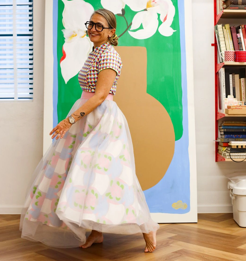 The skirt that thinks it is a painting.